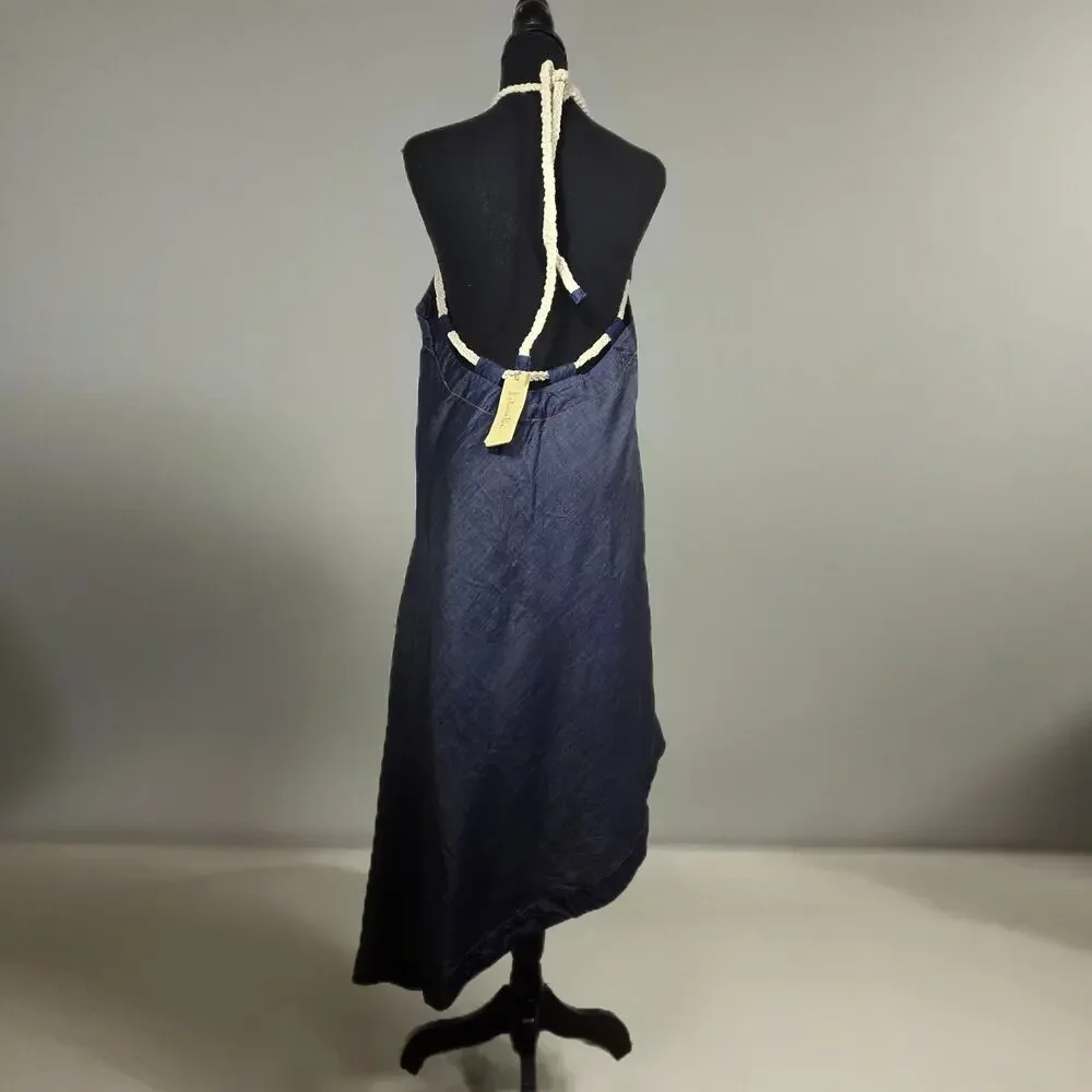 NWT Anthropologie Let Me Be Rope Neck Asymmetrical Dress. Size L. Ret $168 - Picture 5 of 13